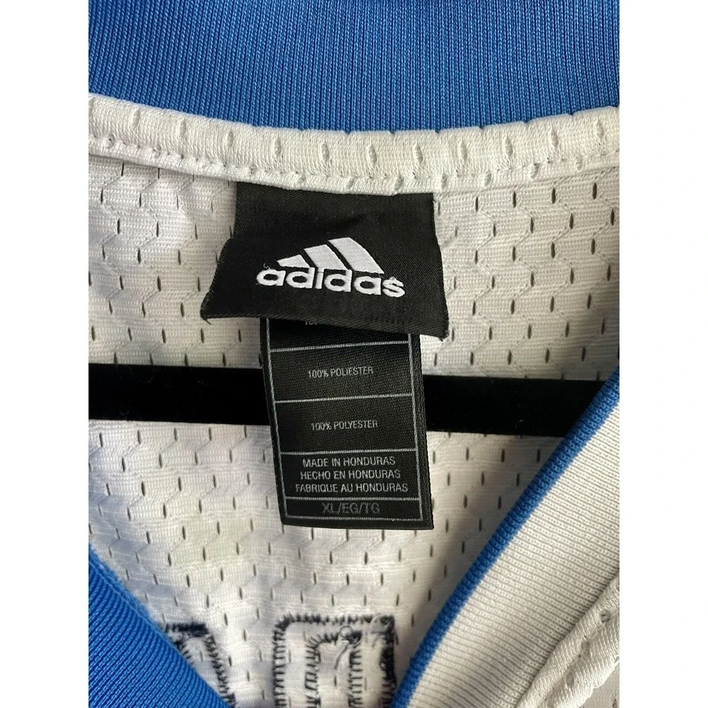 Adidas Dallas Mavericks Jason Kidd #2 White Blue Jersey Large XL‎